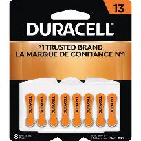Duracell Hearing Aid Batteries - Orange Size 13 - 8 Pack